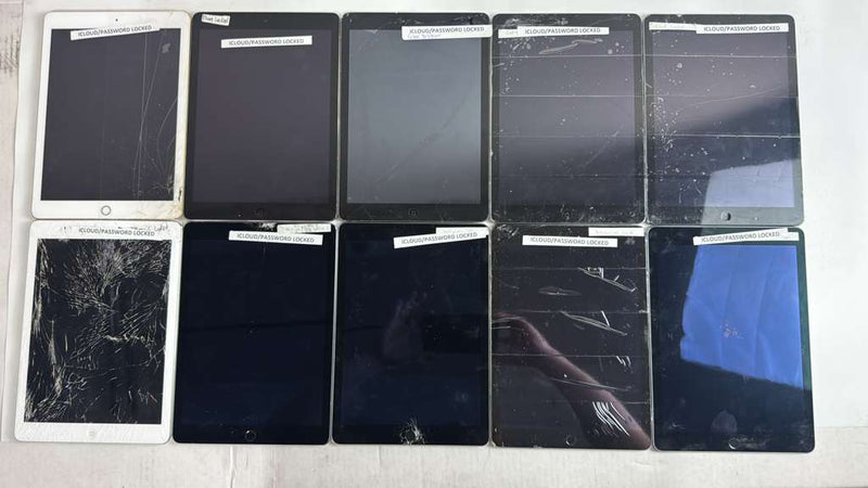 Lot of 10 - Mix Apple iPad Models  16GB - ASIS