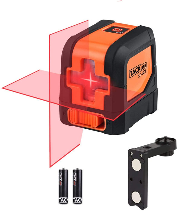 Tacklife Feet Laser Level, Self-Leveling Horizontal and Vertical Cross-Line Laser - SC-L01