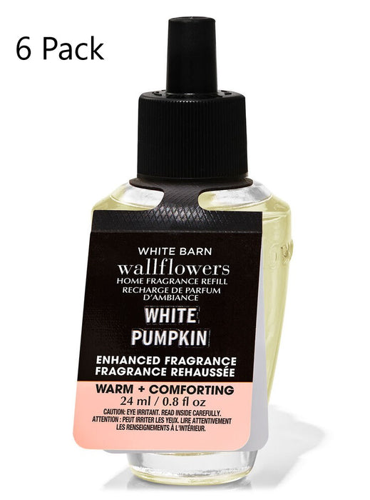 Bath & Body Works White Barn WHITE PUMPKIN Wallflowers Fragrance Refill - 6 Pack