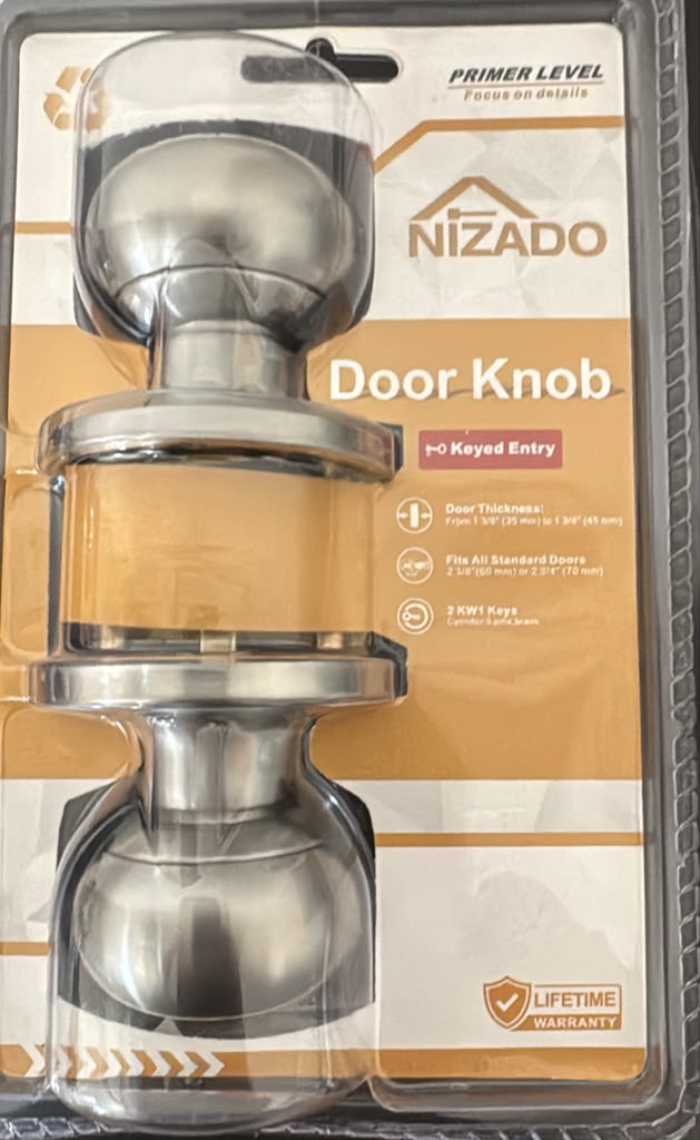 Nizado Keyed Entry Door Knob - Stainless Steel