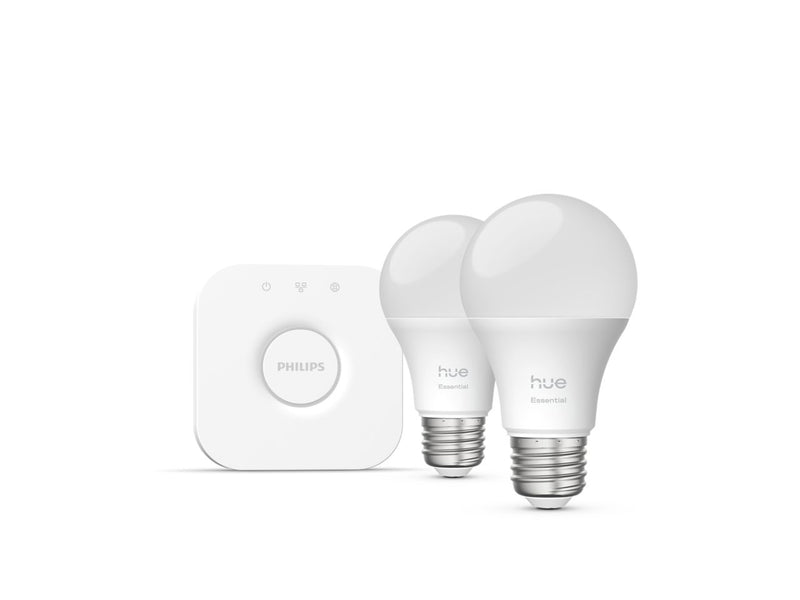 Philips Hue Hub Bridge & 2 60W Bulbs Smart Light Bulb Starter Kit