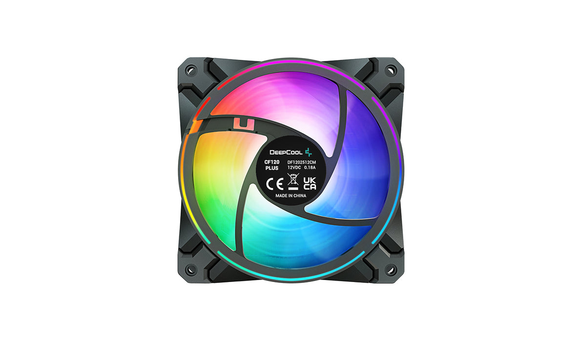 DeepCool CF120 Plus PC Fan 120mm 1800RPM PWM Case Fans ARGB Aura SYNC 52.5CFM Computer Cooling Fan