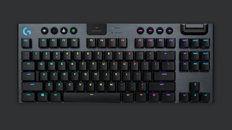 Logitech G915 TKL Tenkeyless LIGHTSPEED Clicky RGB Mechanical Gaming Keyboard (No Receiver)