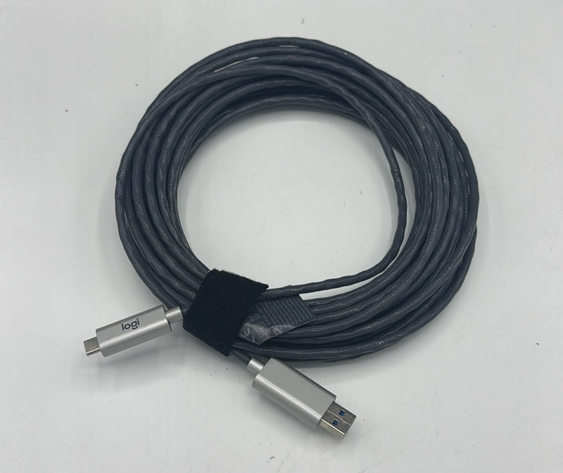 Logitech Strong Cable USB-C to USB-A 10m Cable - Gray