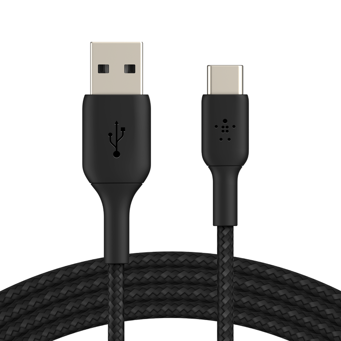 Belkin BoostCharge Braided USB-C to USB-A Cable (1m / 3.3ft, Black)