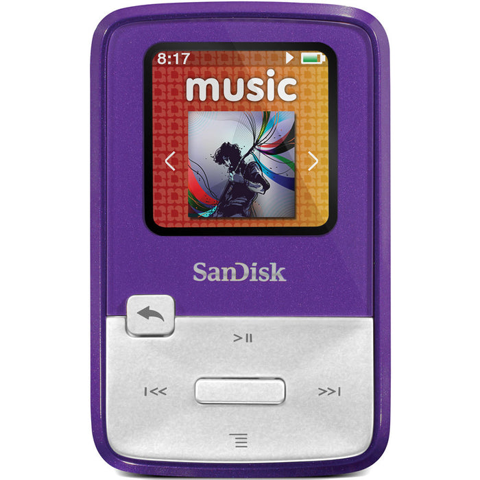 Sandisk Sansa Clip Zip 4GB MP3 Player - Purple