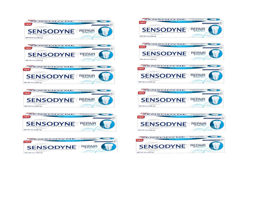 Sensodyne Repair and Protect Toothpaste 3.4 oz - Pack of 12