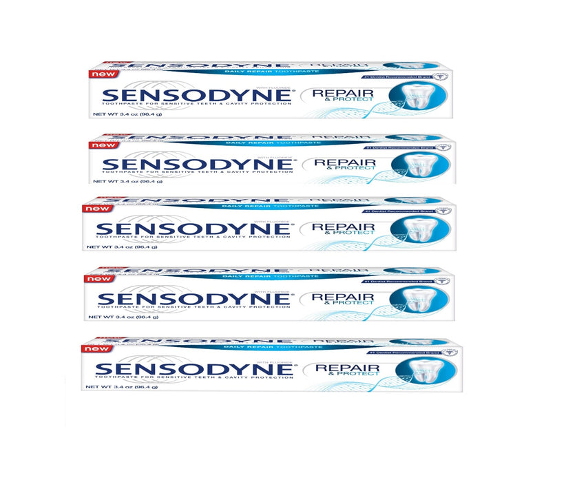 Sensodyne Repair and Protect Toothpaste 3.4 oz - Pack of 5