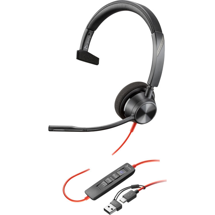 Poly Blackwire 3325 Mono USB-C Headset