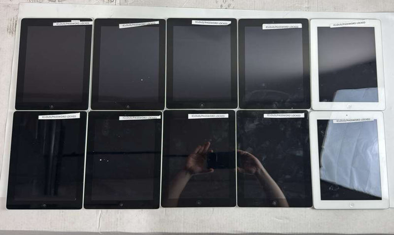 Lot of 10 - Mix Apple iPad Models  16GB-32GB - ASIS