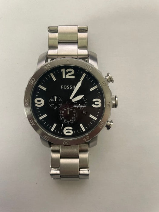 Fossil JR1353 Men's Nate Stainless Steel Quartz Chronograph Watch