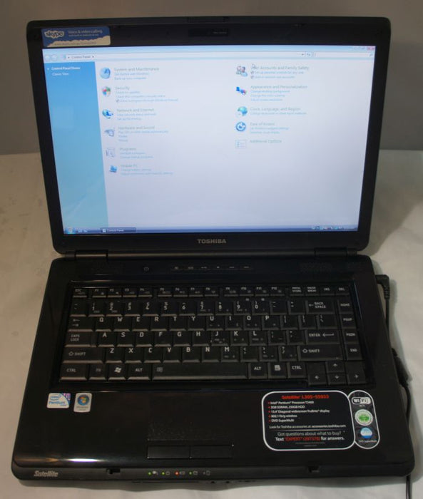 Toshiba Satellite L305-S5933 Intel Pentium T3400 2.16GHz 3GB 500GB HDD 15.4' Inch Laptop