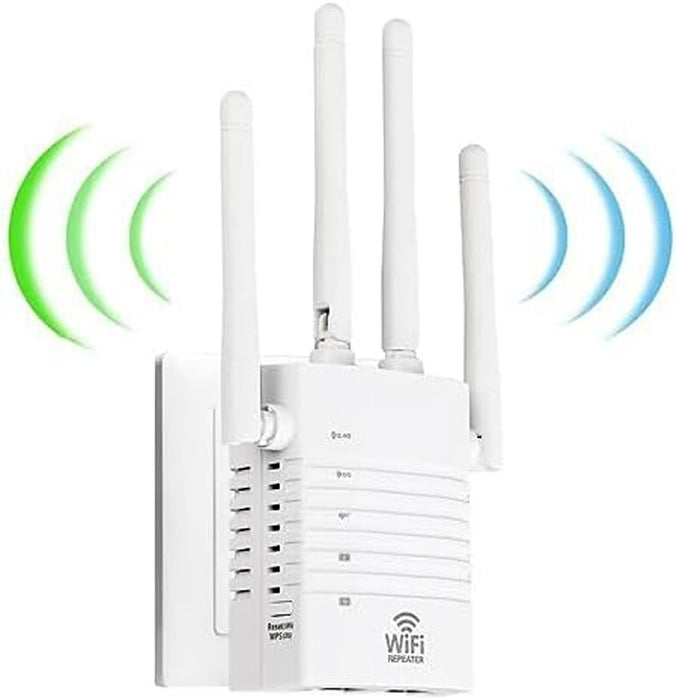 ‎AOOEPU1200Mbps WiFi Repeater- WiFi Range Repeater Signal Booster up to 12880sq.ft