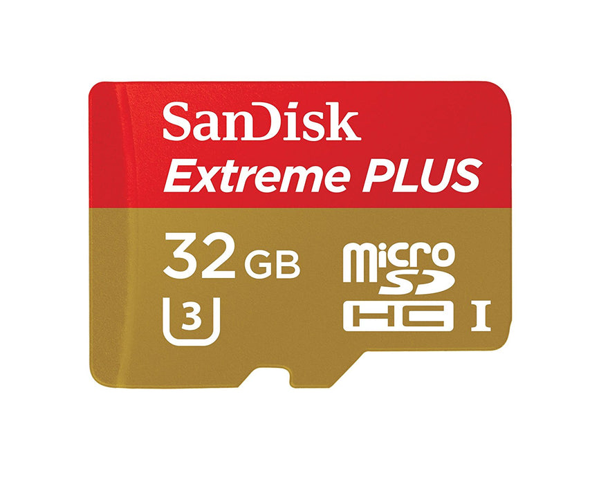 Sandisk Extreme Plus 32GB UHS-I/U3 MicroSDHC Memory Card with Adapter