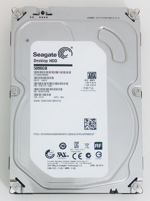 Seagate Barracuda ST5000DM000 SATA 5900 Rpm 5TB 3.5-Inch Internal Hard Drive