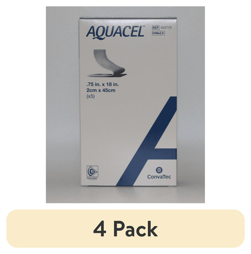 AQUACEL Hydrofiber Ribbon - .75 in. x 18 in. - 4 Pack