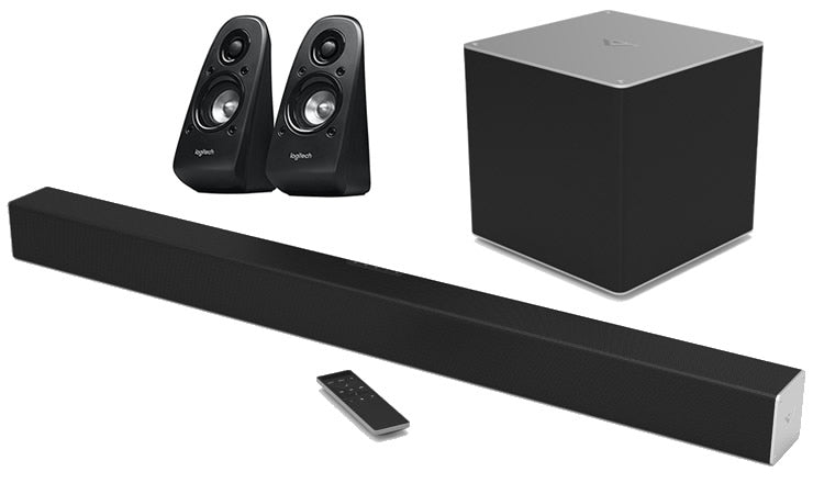 VIZIO 38” 5.1 Sound Bar System SB3851-D0 with Logitech Z506 Rear satellite