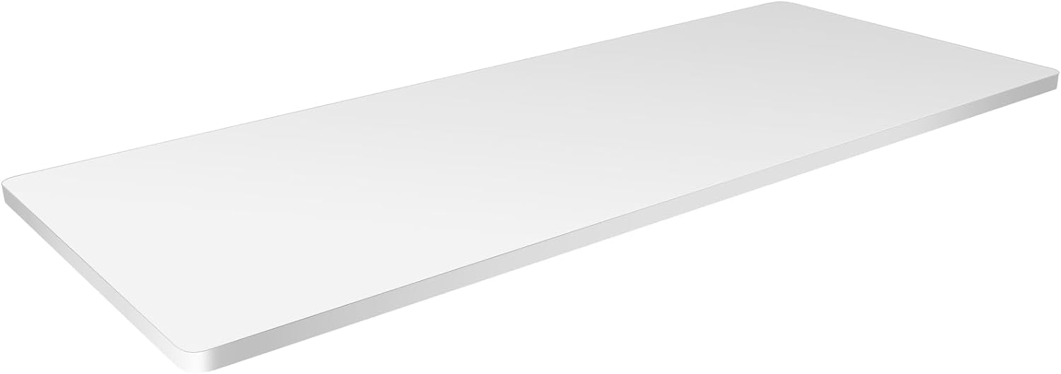 Techorbits 60 x 24 Inch Wood Desk Table Top Solid One Piece Wooden Table Top - White