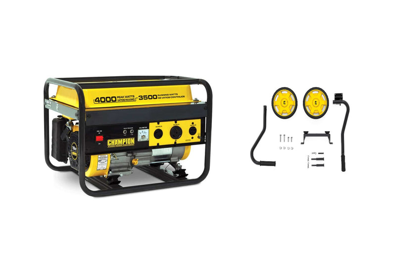 Champion 3500W Portable Generator 46596 W/ Champion 40065 Wheel Kit