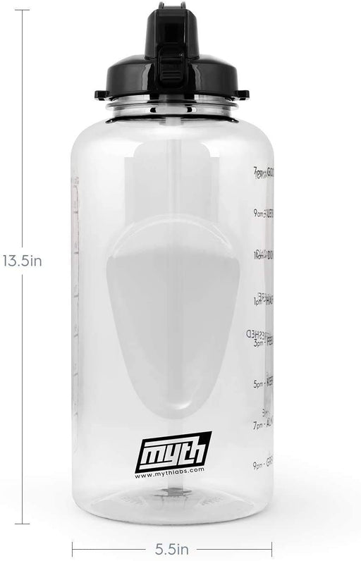Myth Motivational Gallon Water Bottle with Straw