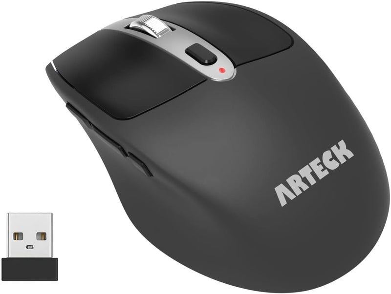 Arteck Wireless Mouse 2.4G USB Wireless Ergonomic Optical Mouse with Nano Receiver
