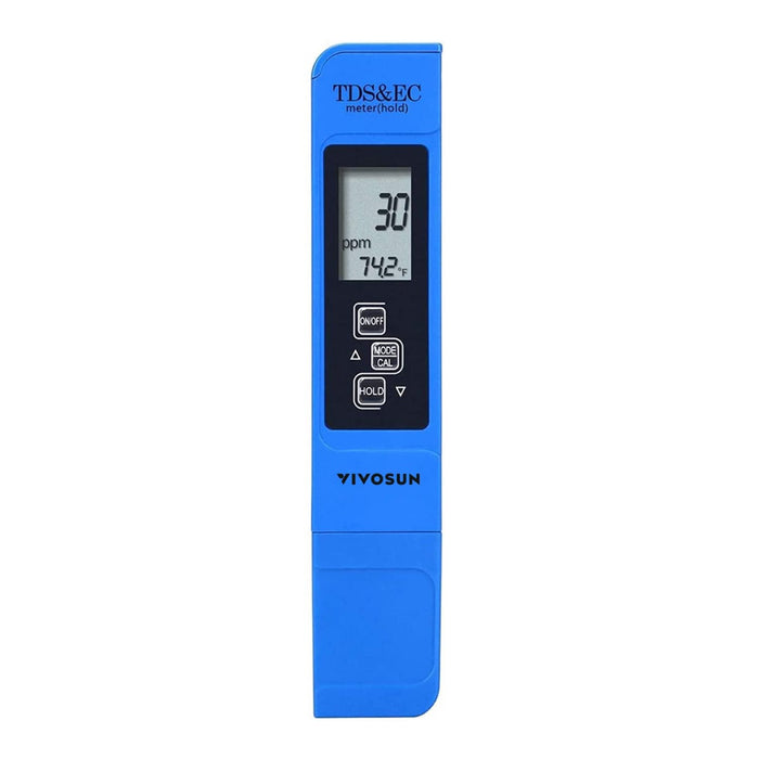 TDS Tester 3-in-1 TDS EC & Temperature Meter Ultrahigh Accuracy Digital Water Quality TDS Tester (Blue)