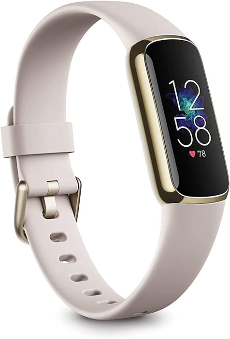 Fitbit Luxe Fitness and Wellness Tracker with Stress Management - White/Soft Gold