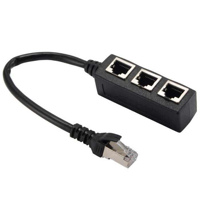 RJ45 Network 1 Male to 3 Female Ports Splitter