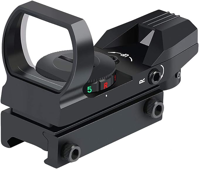 Feyachi RS-28 Reflex Sight - Adjustable Reticle (4 Styles) Both Red and Green in one Sight