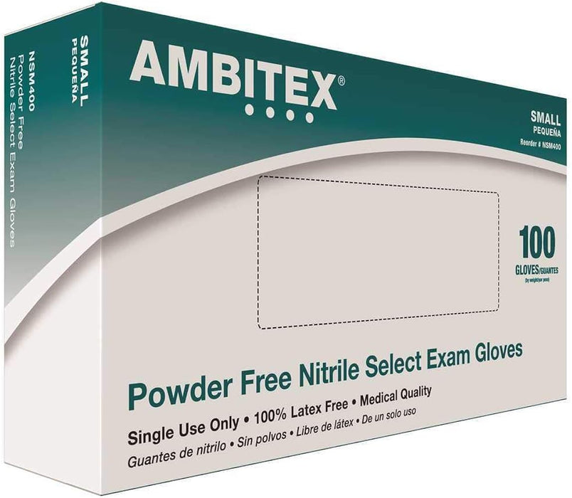 Ambitex NSM400 Gloves Nitrile Small Royal Blue Gloves - 1000CT