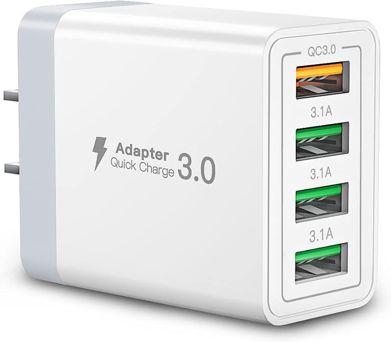 Aioneus RE-QC40W USB Wall Charger- 40W 4-Port Fast Charger Block