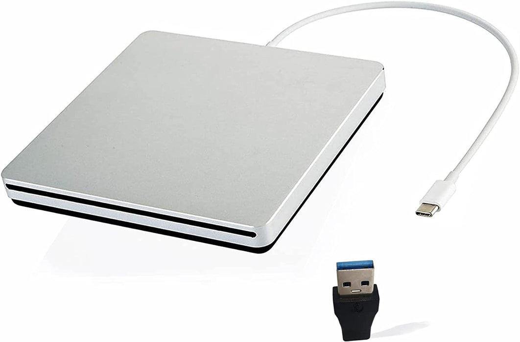 VIKTCK External CD DVD Drive USB C Ultra Slim CD DVD Burner/Writer/Reader USB Superdrive Disc Duplicator