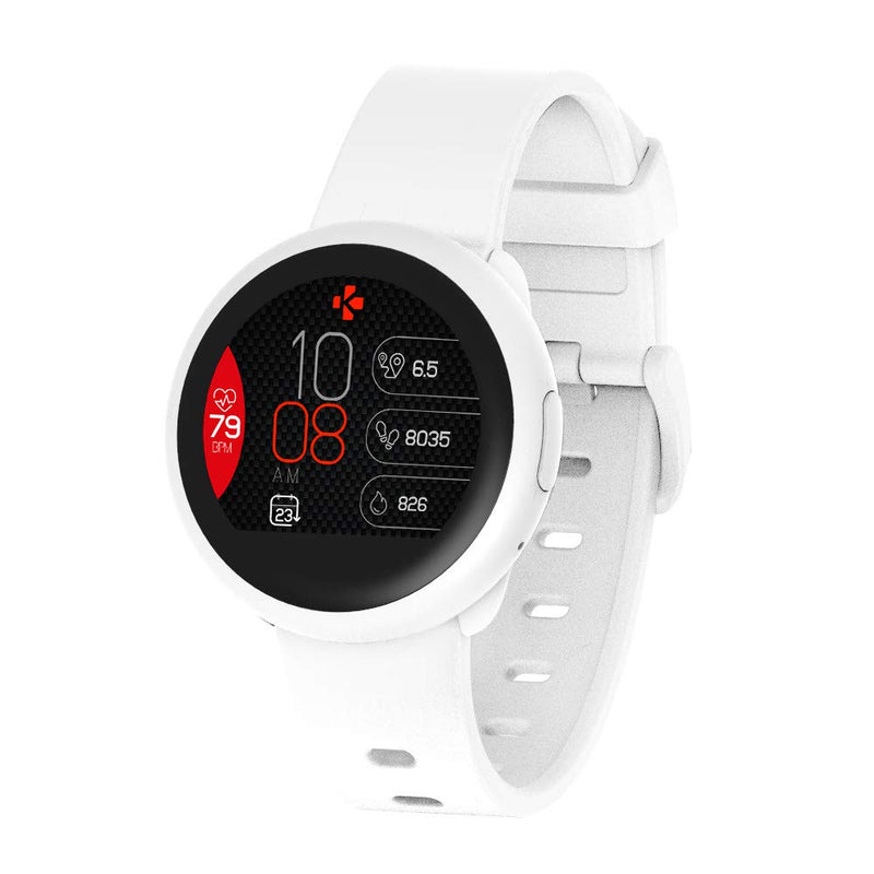 MyKronoz ZeRound3 Lite Smartwatch with Full Round AMOLED Touchscreen - White