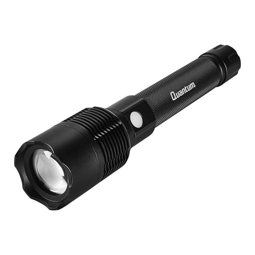 Quantum 6000 Lumen Twist Focus Waterproof Rechargeable Flashlight with Battery Bank