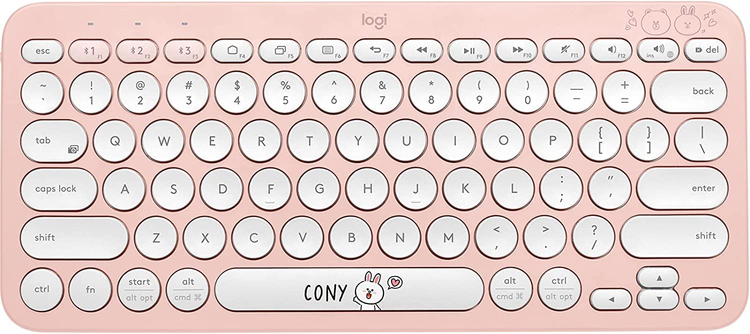 Logitech K380 Line-Friends Cony Multi-Device Bluetooth Wireless Keyboard - Pink