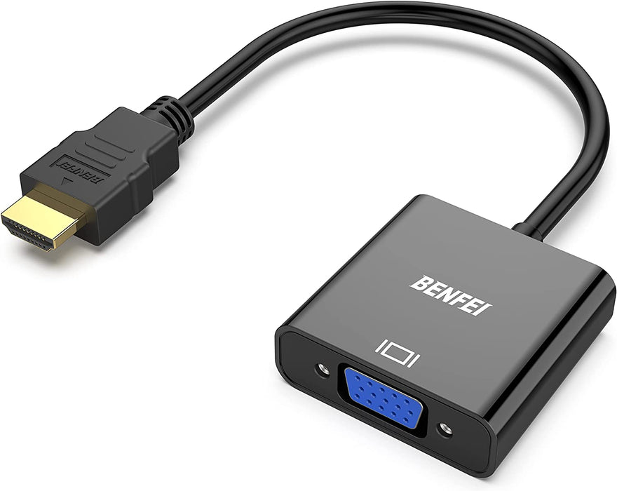 BENFEI HDMI to VGA, Gold-Plated HDMI to VGA Adapter (Male to Female)-Black