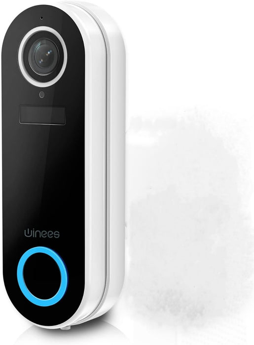 WINEES Security Camera Doorbell with HD 1080P- Wide Angle View-Night Vision