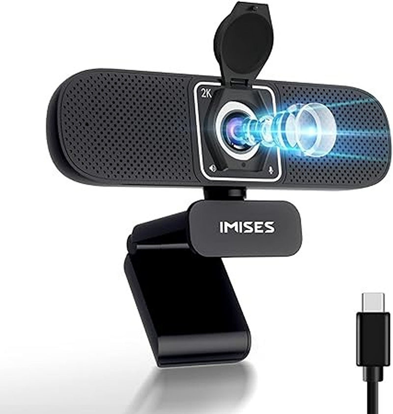 iMiSES CC1006S USB C Webcam-2K Webcam with Microphone and Speaker
