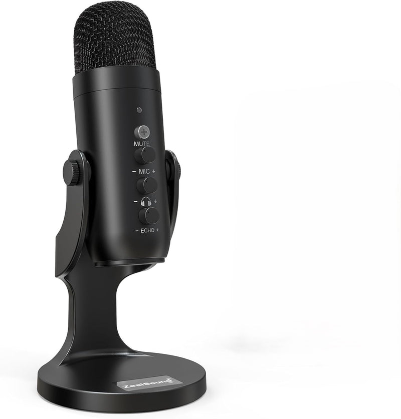 ZealSound USB Microphone Condenser Computer PC Mic Plug&Play Gaming Microphones