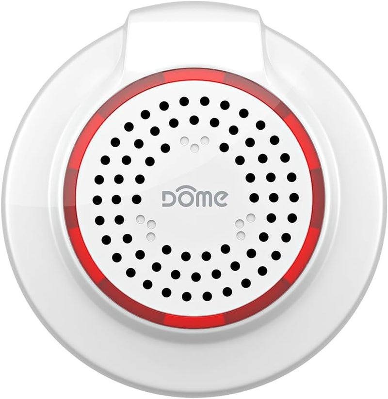 Dome Home Automation Wireless Z-Wave Battery-Powered Home Security Siren and Chime