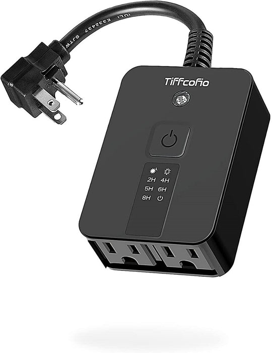 TiFFCOFiO 51188 Outdoor Light Sensor Timer Outlet