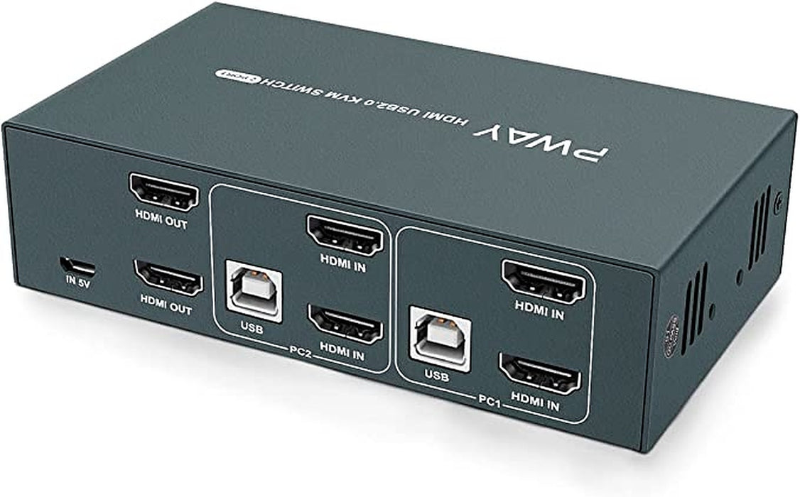 GREATHTEK Dual Monitor HDMI KVM Switch 2 Port