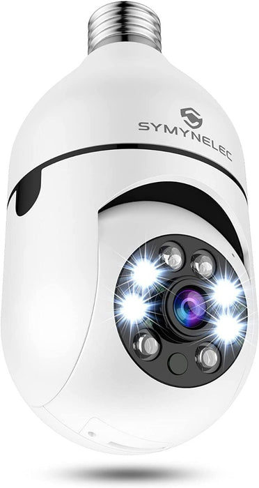 SYMYNELEC PTZBULBCAMERA/ Light Bulb Security Camera 2K