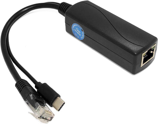 REVOTECH Type C PoE Splitter 5V 2.4A Output IEEE 802.3af - 2 Pack