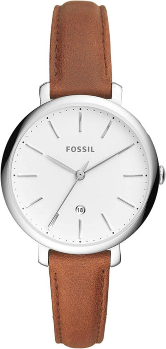 FOSSIL ES4368 Women's Jacqueline Quartz Stainless Steel and Leather Three-Hand Date Watch