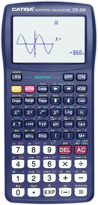 CATIGA CS-229 Scientific Calculator with Graphic Functions - Blue