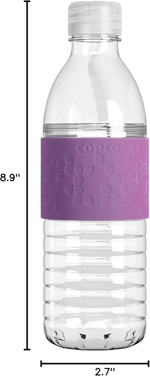 Copco Hydra Sports Water Bottle Non Slip Sleeve BPA Free 16.9 Oz - Purple