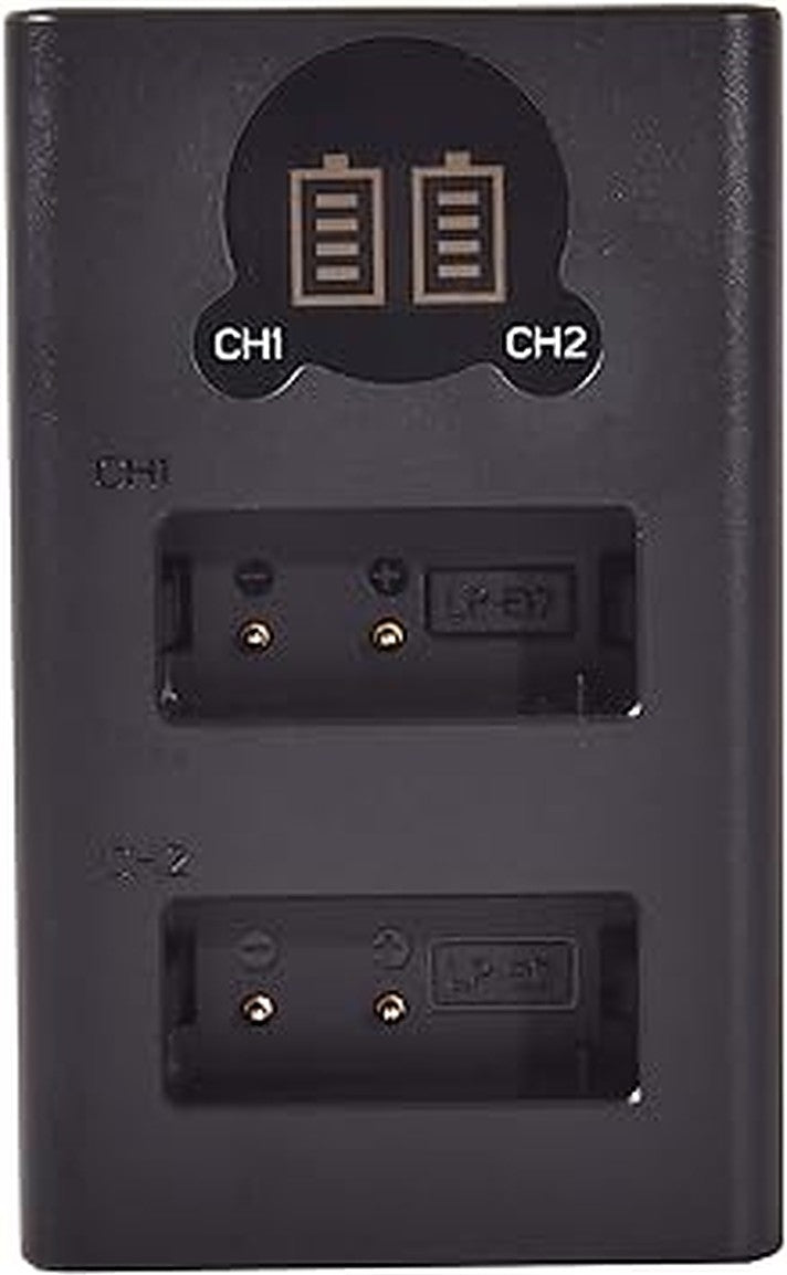 DSTE DLB084  Dual Charger-Replacement for LP-E17 Dual LCD Battery Charger