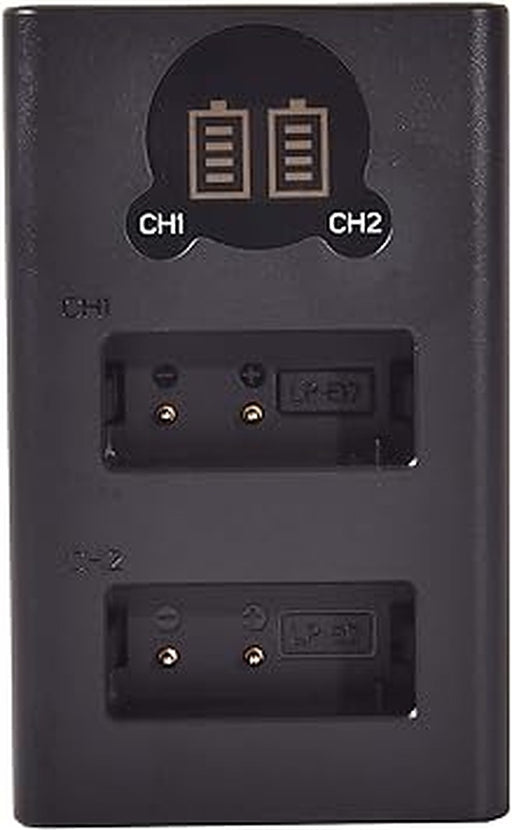 DSTE DLB084  Dual Charger-Replacement for LP-E17 Dual LCD Battery Charger