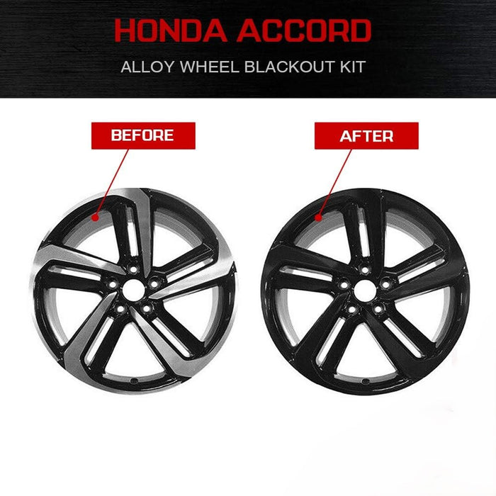 OFFROAD - Accord Sport | Precut Alloy Wheels Chrome Delete Blackout Wrap Kit | 2018-2019